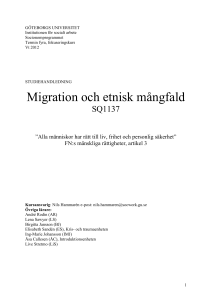 Föreläsningar och gruppintroduktion - GUL