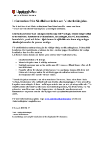 Information från Skolhälsovården om Vinterkräksjuka.
