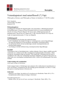 Vetenskapsteori med naturfilosofi