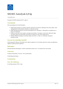 KTH | SH2402 Astrofysik 6,0 hp