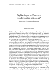 Nyläsningar av Dewey – trender under nittiotalet*
