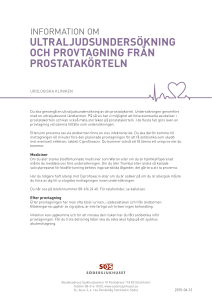 ultraljudsundersökning och provtagning från prostatakörteln