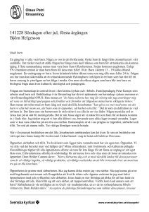 141228 Söndagen efter jul, första årgången Björn