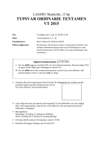 TYPSVAR ORDINARIE TENTAMEN VT 2015
