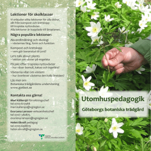 Utomhuspedagogik - Göteborgs botaniska trädgård
