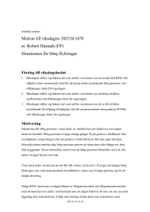 Situationen för hbtq-flyktingar