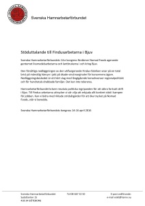 Stöduttalande till Findusarbetarna i Bjuv