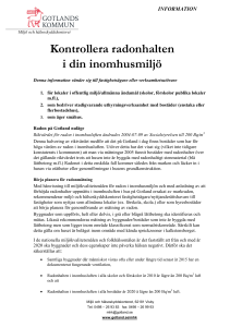 Informaion om radon