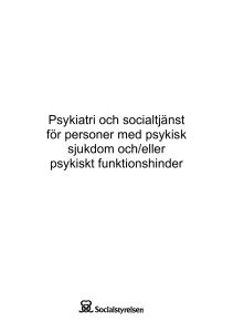 Psykiatri och socialtjänst för personer med psykisk