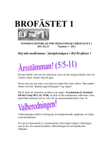 Brf Brofästet 1
