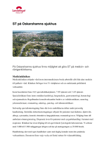 ST på Oskarshamns sjukhus - Landstinget i Kalmar län