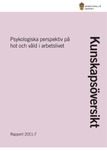 Psykologiska perspektiv på hot och våld i
