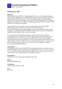 Detektering av HPV