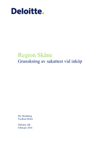 Rapport fördjupad granskning sakattest 160309
