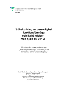 Självskattning av personlighet funktionsförm åga