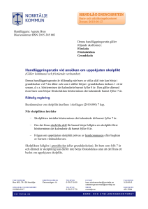HANDLÄGGNINGSRUTIN Handläggningsrutin
