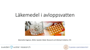 Läkemedel i avloppsvatten