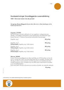 Kursbeskrivningar Grundläggande vuxenutbildning