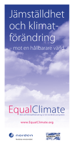 Jämställdhet och klimat- förändring