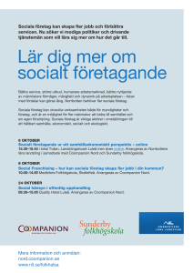 Lär dig mer om socialt företagande