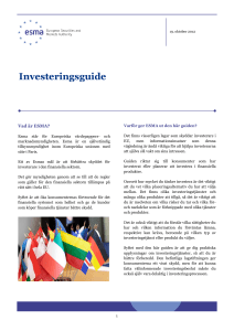 Investeringsguide - ESMA