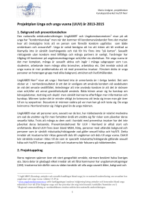 Projektplan Unga och unga vuxna - Kunskapsnätverket HIV/STI i Norr