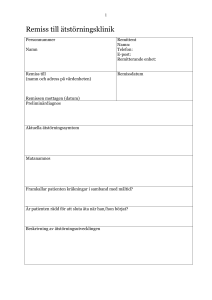 Remiss till ätstörningsklinik