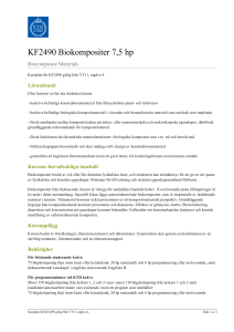 KTH | KF2490 Biokompositer 7,5 hp