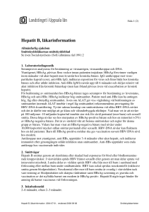 Hepatit B, läkarinformation