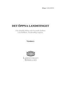 Vision - Det öppna landstinget