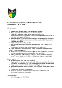 Hesslecupen manual kansli, insläpp lotter 2012