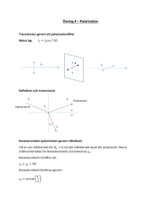 Övning 4 – Polarisation
