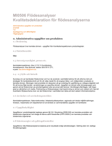 Flödesanalyser för kemiska ämnen 2013 Beskrivning av