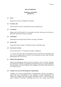 BOLAGSORDNING PledPharma AB (PUBL) 556706