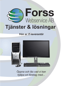 Forss Webservice AB Broschyr