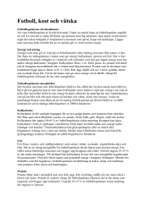 Info om kost och träning