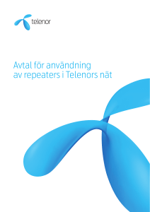Avtal för användning av repeaters i Telenors nät