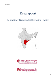 Reserapport - en studie av läkemedelstillverkning i Indien