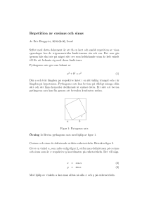 Repetition av cosinus och sinus
