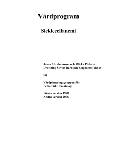 Vårdprogram för sicklecellanemi