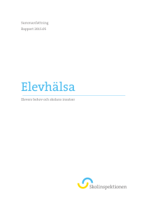 Elevhälsa - Skolinspektionen