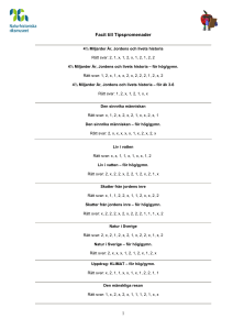 1 Facit till Tipspromenader