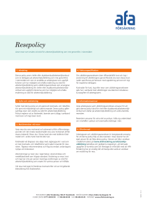 Resepolicy - AFA Försäkring