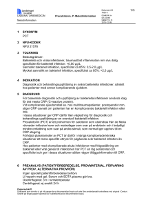 Procalcitonin, P- Metodinformation