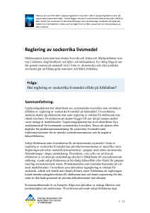 Reglering av sockerrika livsmedel, Regulation of food and drink high