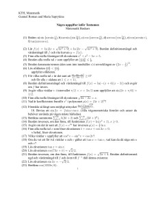 Extrauppgifter 3 - Matematik