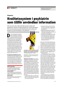 Kvalitetssystem i psykiatrin som tillför användbar