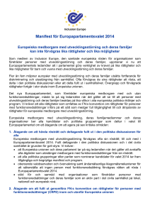 Inclusion Europe Manifesto - e