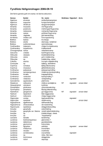 Fyndlista Hellgrenshagen 2006-09-19