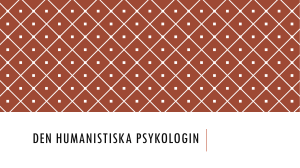 Den humanistiska psykologin